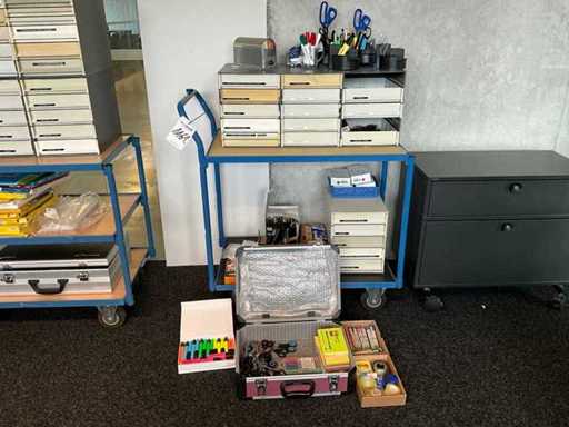 Post office supplies with trolley