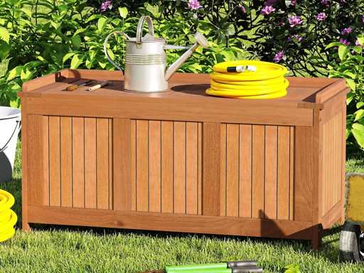 3-in-1 Outdoor Garden Chest in Solid Wood