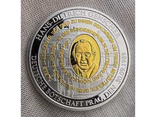 Hans-Dietrich Genscher „Wir sind ein Volk“ Gedenkmedaille Deutsche Einheit
