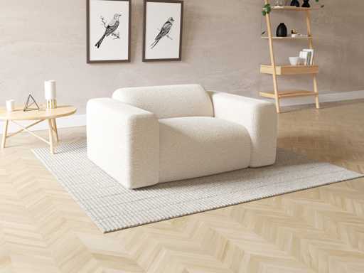 Witte badstof fauteuil van Maison Céphy