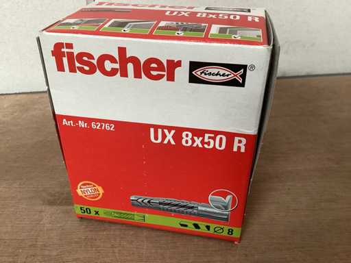 Fischer 62762 Wtyczka UX 8 x 50, pude?ko 50 sztuk (34x)