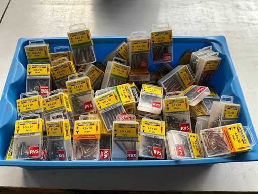 Rotadrill Verschiedene Schrauben Edelstahl, Messing und verzinkt (100x)