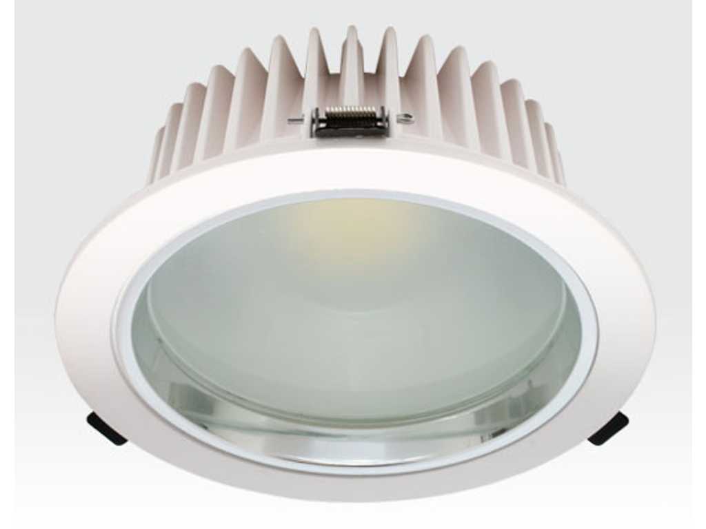 Pakket van 12 - 20W LED Inbouwspot Wit Rond Warm Wit/2700-3200K 1200lm 230VAC IP44 120 Graden Verlichting Wandlamp Plafondlamp Binnenverlichting Inbouwlicht Kantoor Licht Pad Verlichting Gangpad Verlichting