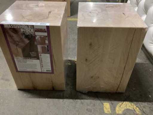 Tronc en bois massif (2x)