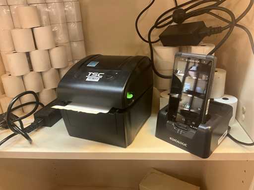TSC Da210 Labelprinter + DL axist Datalogic + dsb radio +kassarollletjes...