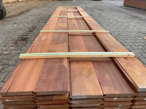 Massaranduba damwand-/ paardenboxprofiel 5000x195x28mm (37x)