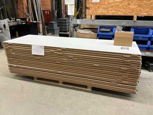 20 x Gilnhammer G40 Messebau-System Wandplatten 38 x Exzenterverbinder 3x1m weiß weiß ##2501##