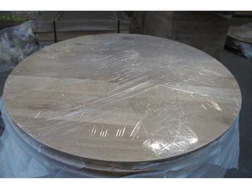 1x Massief eiken tafelblad rond 80cm