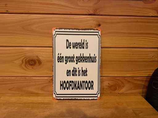 Metalen reclamebord 30x20cm