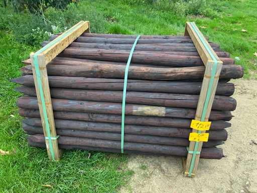 Pine impregnated peeled post 8x140 Garden posts (112x)