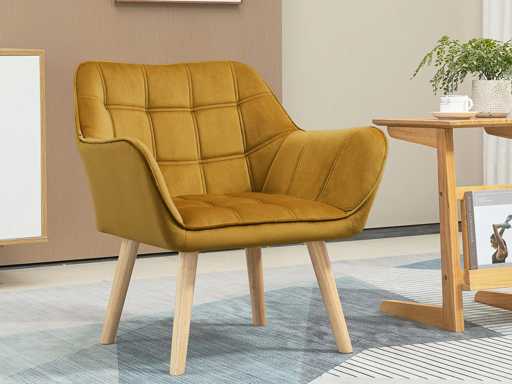 Bestoffeerde fauteuil, zijstoel, Scandinavisch ontwerp