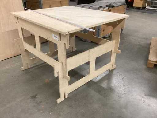 Montagebeugel berkenmultiplex, bovenste blokbordhoogte laag 54 cm AFNEEMBAAR 107x120x87
