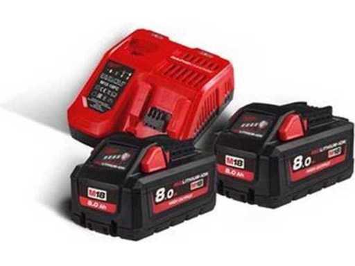 Milwaukee M18 HNRG-802 | 2x 8.0 AH Battery + Fast Charger