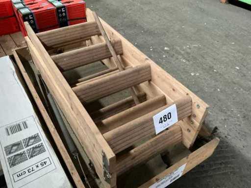 Scala in soffitta in abete a 3 pezzi