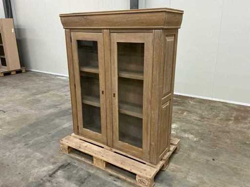 Eichenwand- oder Vitrine-Schrank 141,5x121x38 cm