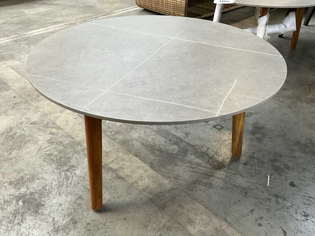 Teak coffee table LIV•OUT, dia approx. 80cm