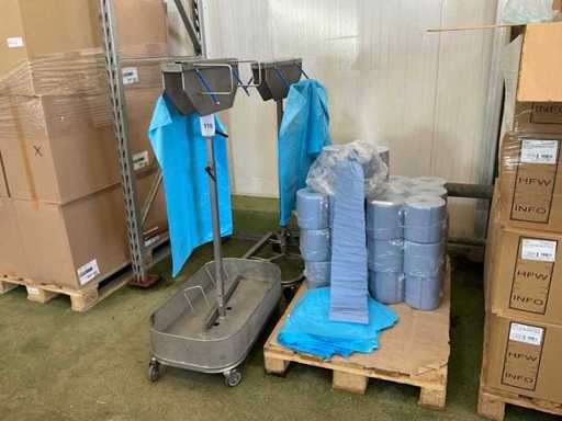 Stainless steel waste bag holder