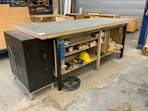 Workbench and storage cabinet