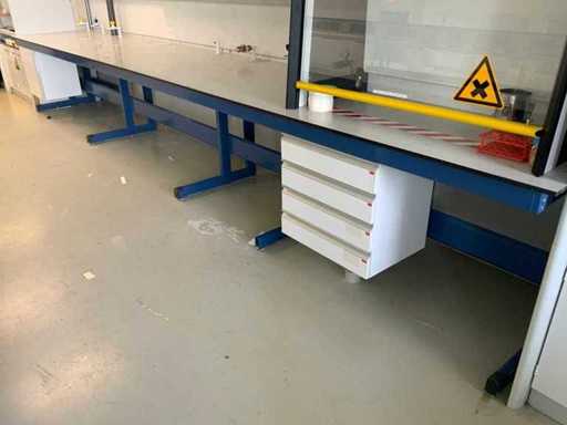 Laboratory table and sink