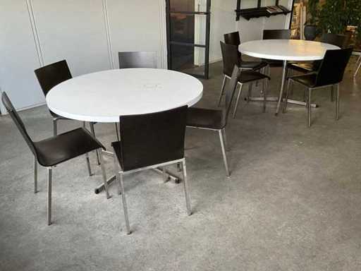 Okrągły stołik stołowy z krzesłami (4x)