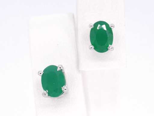 Zilveren oorbellen met natuurlijke onyx