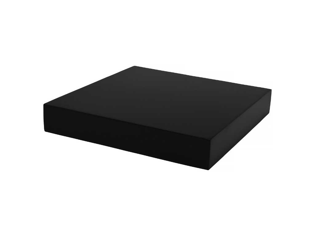 Duraline - XL4 PVC nero lucido 38mm 23,5x23,5cm 3pp - Mensola a muro (100x)