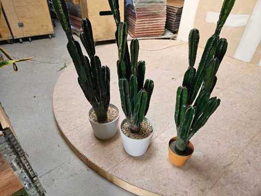 3x plante artificielle de cactus