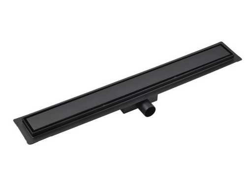 Caniveau de douche Mawialux noir mat (disponible en différentes tailles)