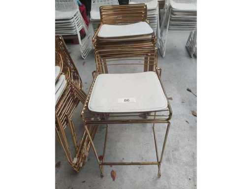 10x bar stool gold + cushion (10x)