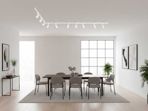 3 meter Railsysteem met 9 st railspot GU10 fitting wit (2x)