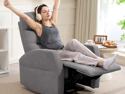 Fauteuil de relaxation avec fonction allongée, fauteuil TV rembourré