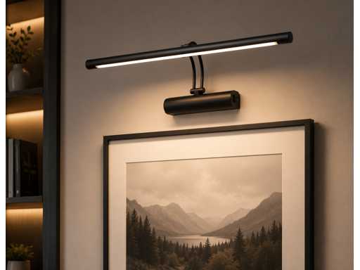 2 x LED Mirror / Painting Light 8W – 4200K Neutral White - Black – IP45 – ANKA-8