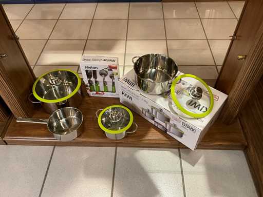 Ssw Kookpottenset (4x) + bijhorend 24 delig bestek voor 6 personen