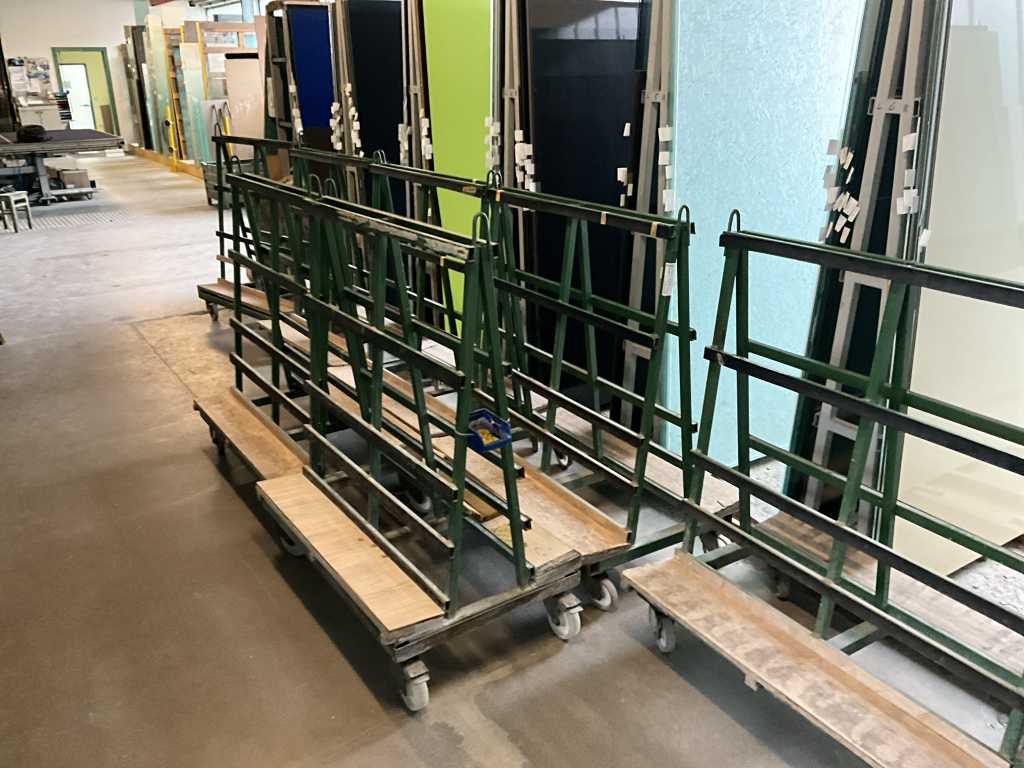 Transport trolley for glass (8x)