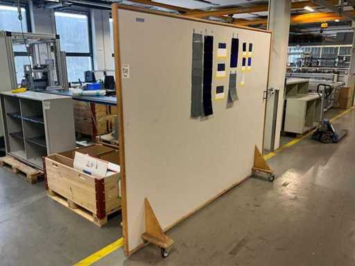 Tray wall on castors (4x)