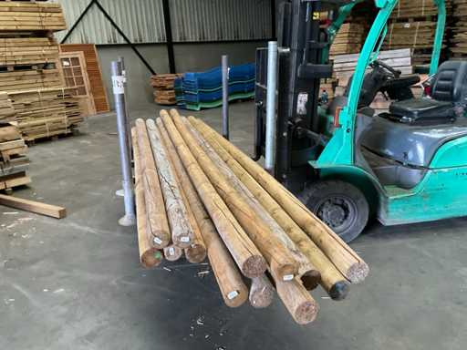 Kiefernimprägnierter Rundpfohl 300-500x10x10 cm (13x)