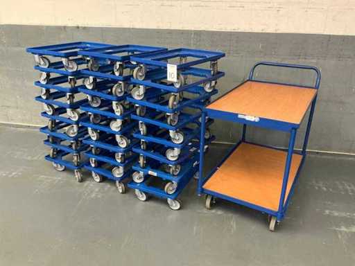 Carrello da trasporto + carrello da tavolo (25x)