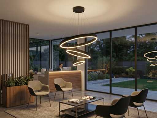 Duora Zand Zwart Hanglamp 20cm&40cm&60cm Trio Ring 60W LED 3CCT & 3 Stappen Dim(1x)