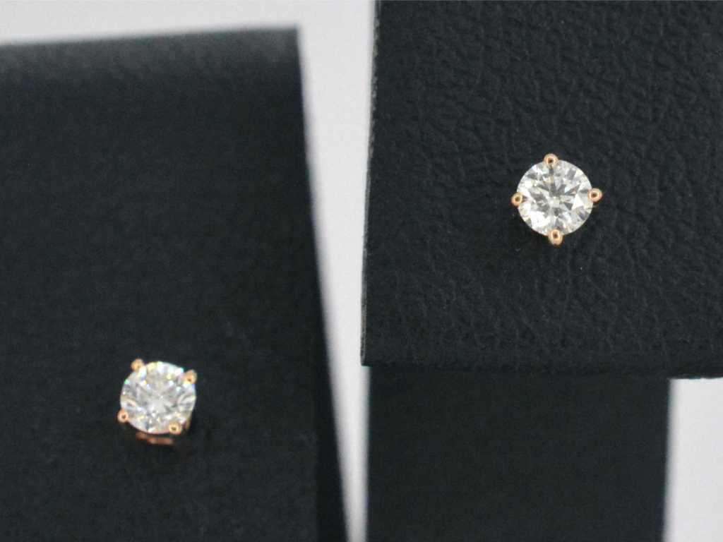 Ohrringe aus Roségold mit Diamanten