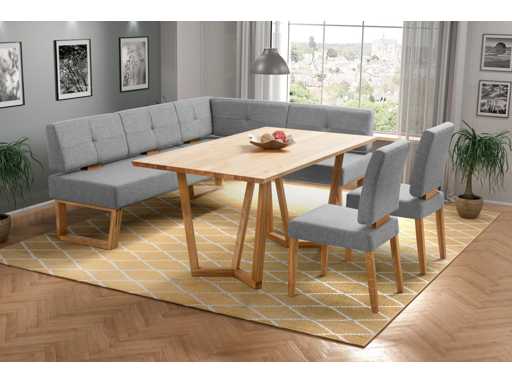 Eetkamerstoel - massief eikenhout - set van 2 