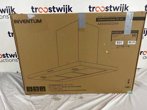 INVENTUM AKB9000ZWA Muur bevestigde kap Breedte 900 mm