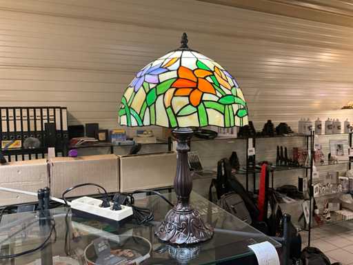 Tiffany Tafellamp met bloemdecor