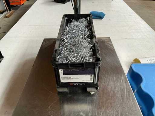 Würth 5.62kg Blind rivet flat head ALU 4x19 in stackable bin