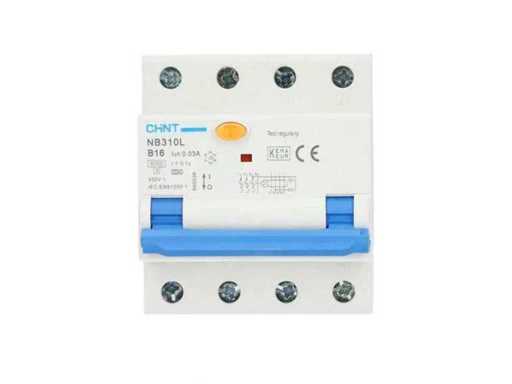 Chint NB3 10L 3P+N B16 Wyłącznik prądu rezydualnego (3x)