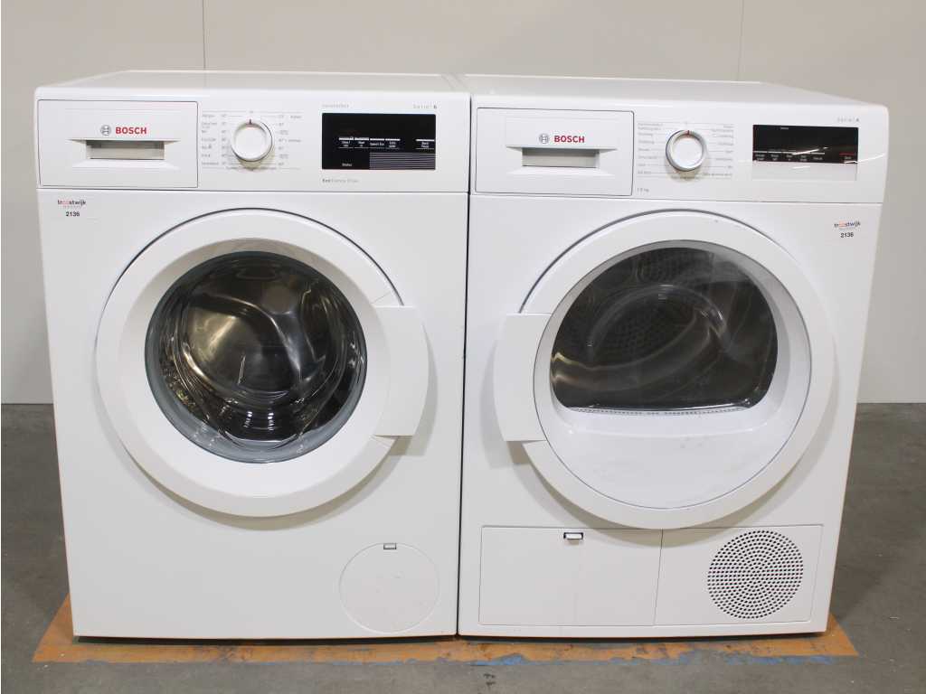 Bosch Series|6 VarioPerfect EcoSilence Drive Washing Machine & Bosch Series|4 Dryer