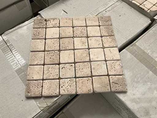 Piastrelle a mosaico Chiaro in basalto tranertin