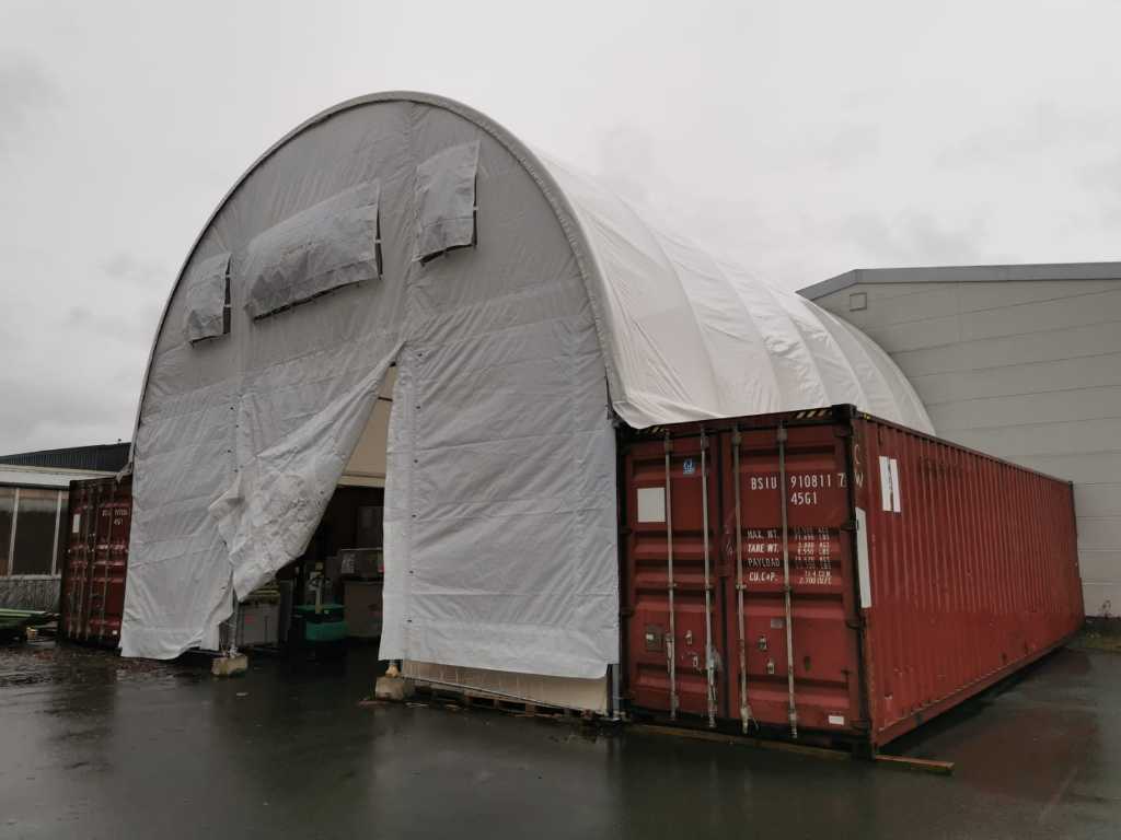 2005 CIMC HC40/47 kontener transportowy z fałszywym dachem (2x)