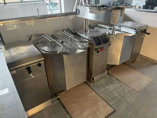 Dieta - Bouilloire double « Cook & Chill » avec unité de mélange (Lots combinés 11 & 12)