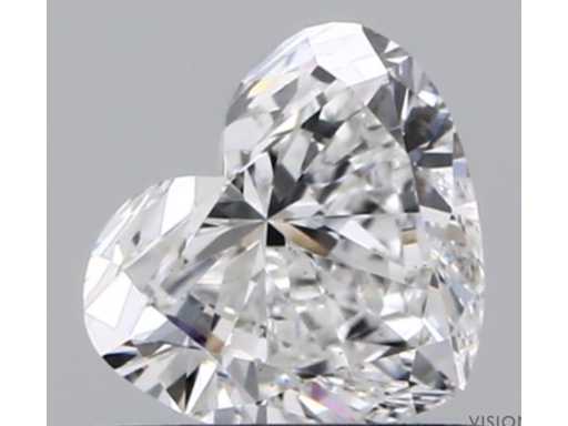 Heart shape cut diamond 0.59 carat certified