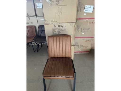 Chair (6) Tivoli in cognac leather Chair 